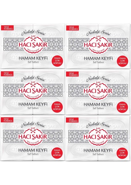 Hacı Şakir Sabun 800GR Hamam Keyfi (Nostalji Serisi) (6 Lı Set)