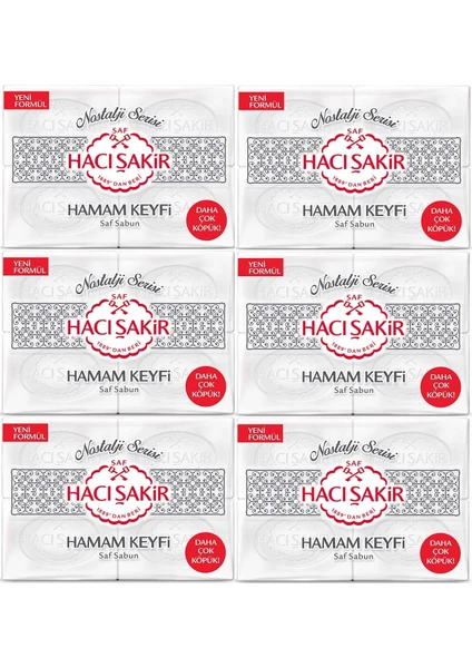 Hacı Şakir Sabun 800GR Hamam Keyfi (Nostalji Serisi) (6 Lı Set)