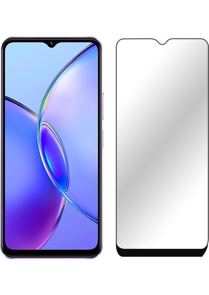 Vivo Y17S 6.56'' 2023 Tam Kaplayan Çerçeveli Tempered Ekran Koruyucu Siyah