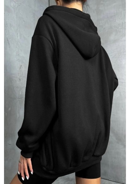 Kapüşonlu Fermuarlı Oversize Mevsimlik Unisex Sweatshirt Cepli fiyatları