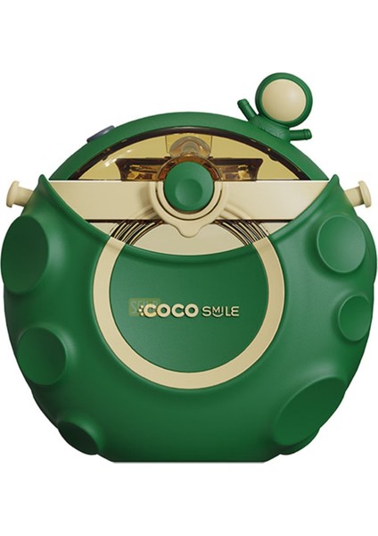 Cocosmile 630ML Silikon Uzay Tema Kılıflı Pipetli Askılı Tritan Çocuk Matarası