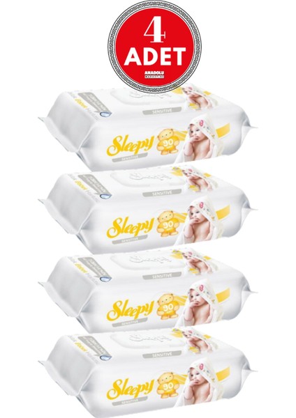 Sensitive Islak Mendil 90'lı x 4 Adet