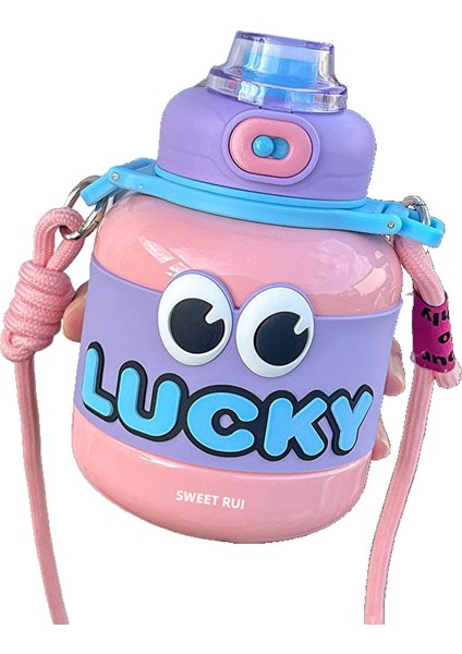 Sweet Rui Big Eyes Çelik Çocuk Yalıtımlı Su Şişesi 660ML (Yurt Dışından)