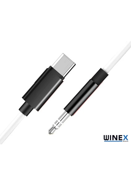 Winex JH30 Type-C To 3.5mm Aux Ses Kablosu Beyaz