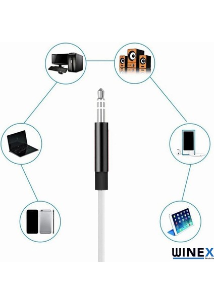 Winex JH30 Type-C To 3.5mm Aux Ses Kablosu Beyaz