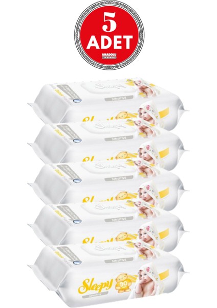 Sensitive Islak Mendil 90'lı x 5 Adet