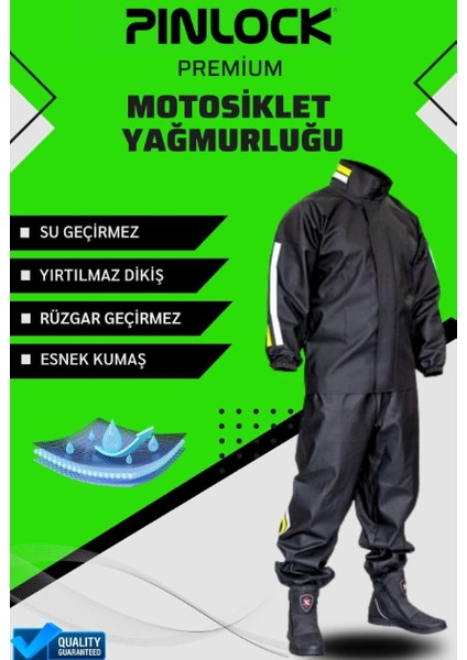 Su Geçirmez Cepli Dayanıklı Motosiklet Yağmurluğu