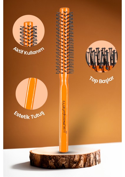 Professional 007 Ince Turuncu Erkek Saç Fırçası modelleri