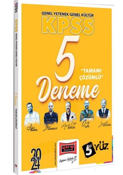 2024 KPSS 5Yüz Ekibi GK – GY Tüm Dersler Tamamı Çözümlü 5 Deneme