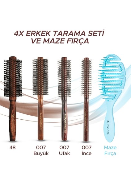 Professional 4'lü Erkek Tarama Serisi ve Maze Fırçası