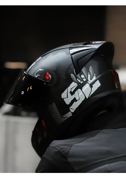 Rapıd 2 Clawn Mat Siyah-Gri-Kırmızı Kask (Şeffaf Kask Camı )