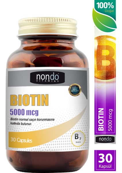 Biotin 5000 mcg 30 Kapsül