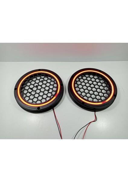 Işıklı Hoparlör Kapağı 16CM – Kırmızı Renkte 16CM Midrange Kapak – 1 Takım