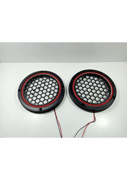 Işıklı Hoparlör Kapağı 16CM – Kırmızı Renkte 16CM Midrange Kapak – 1 Takım