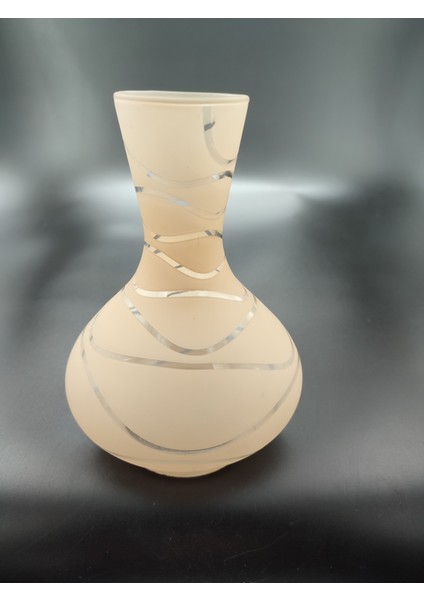 . Avize Lamba Camı. Somon Renkli. Suyolu Desenli. (Alt Çap: 8.00cm-h:18.00cm)
