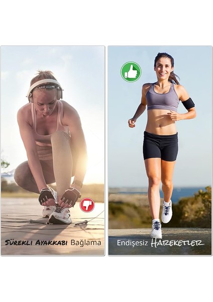 Akıllı Bağcık Ayakkabı Bağcığı, Bağlanmayan Akıllı Pratik Bağcık, Bot, Çocuk, Sporconverse Nike Bağcık 2 Çift