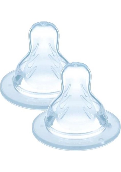 Teat 2 Medium Flow Silk Teat 2+ Months - 2 Pack-Orta Akışlı Emzik 2+ Ay