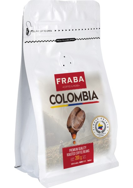 Fraba Colombia Single Origin Espresso Çekirdek Kahve 200 gr