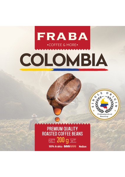 Fraba Colombia Single Origin Espresso Çekirdek Kahve 200 gr modelleri