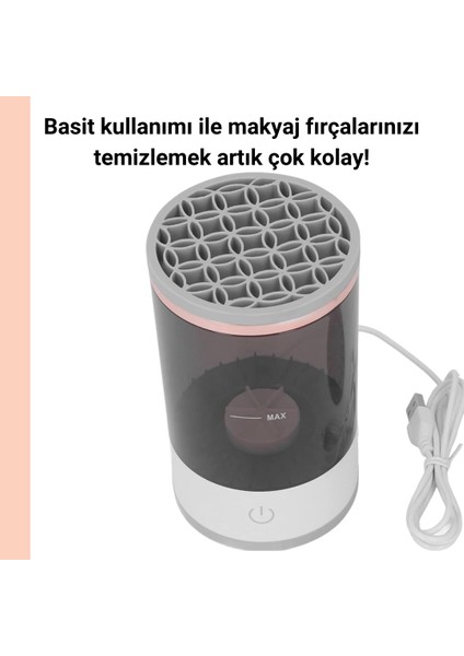 Gaze Elektrikli Makyaj Fırçası Temizleme ve Kurutma Cihazı, USB Girişli, Otomatik Makyaj Fırçası Temizleme ve Kurutma Cihazı (Yurt Dışından)