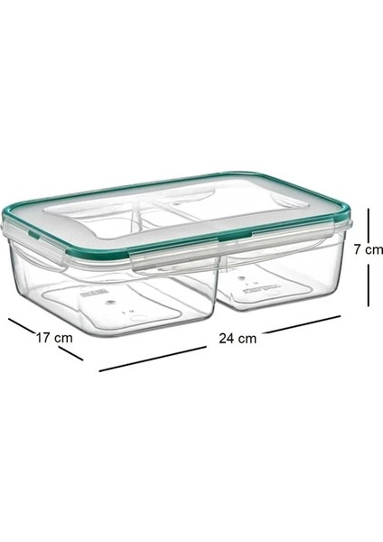 Fresh Box 2 Bölmeli Saklama Kabı 2000 ml Hava Geçirmez Sıvı Sızdırmaz Beslenme Kabı modelleri