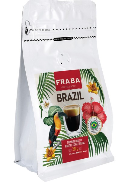 Brezilya Single Origin Espresso Çekirdek Kahve 200 gr