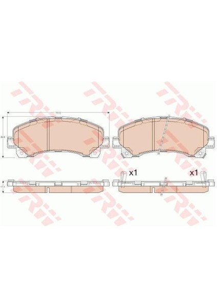 GDB3545 Ön Fren Balatası Isuzu D-Max 06-12 -GDB3545