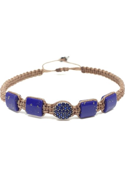 Lapis Lazuli Zirkon Taşlı Gümüş Aparat El Yapımı Doğal Taş Bilek modelleri