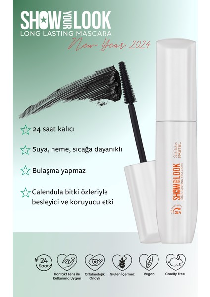 Show Your Look 24H Long Lastıng Volume Mascara -2024 New Year Concept