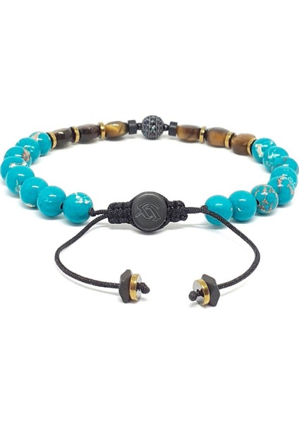 Mavi Havlit Kaplan Gözü Hematit Doğal Taş Zirkon Taşlı Çelik Obje Bileklik indirimleri