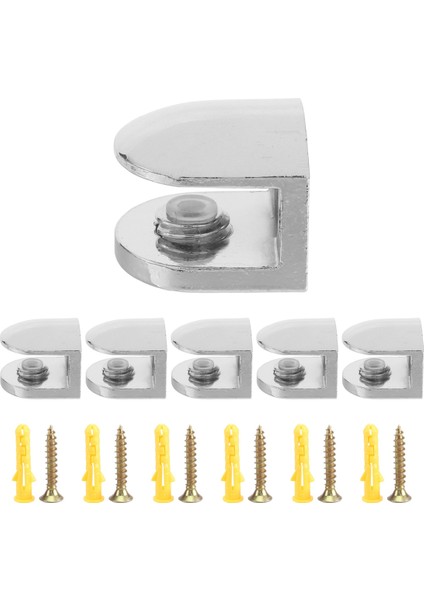 6 Adet Ayarlanabilir Cam Kelepçeleri 6 mm Cam Braketi Çinko Alaşımlı Cam Raflar Tutucu Cam Klip Banyo Mutfak Için (Yurt Dışından)