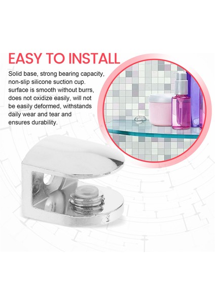 6 Adet Ayarlanabilir Cam Kelepçeleri 6 mm Cam Braketi Çinko Alaşımlı Cam Raflar Tutucu Cam Klip Banyo Mutfak Için (Yurt Dışından) indirimleri