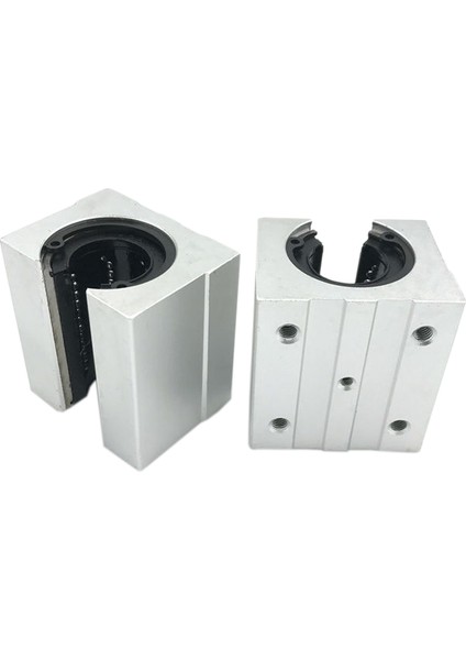 SBR25UU Lineer Bilyalı Rulman Kaydırma Ünitesi, 25MM Delik Çapı Lineer Hafif Rulman Kılavuz Rayı Silindirik Alüminyum Braket (Yurt Dışından)