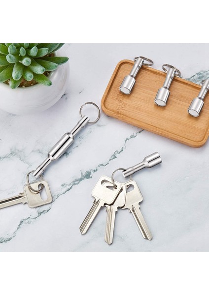 6 Adet Metal Mıknatıs Anahtarlık Manyetik Anahtarlık Cep Anahtarlık Mıknatıs Tutucu Bölünmüş Yüzük Takı Test Mıknatısı (Yurt Dışından) fırsatları