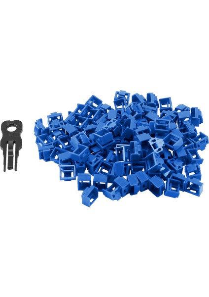 100 Adet Mavi RJ45 Bağlantı Noktası Ethernet LAN Hub Anti Toz Kapağı Fiş Kapağı Blokaj Koruyucu Tescilli Kilit ve Anahtar (Yurt Dışından)