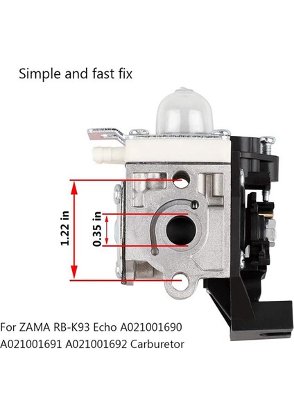 2x SRM225 PAS225 Karbüratör Ayar Kiti Echo SRM-225 PAS-225 A021001692 Ot-Eater Ot Biçme Makinesi Karbüratör (Yurt Dışından)