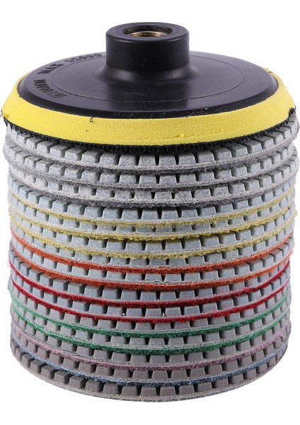 Humble 16 Adet Elmas Parlatma Pedleri Seti 4 Inç 100MM Islak/kuru Granit Taş Beton Mermer Parlatma Kullanımı Taşlama Diskleri Seti (Yurt Dışından)