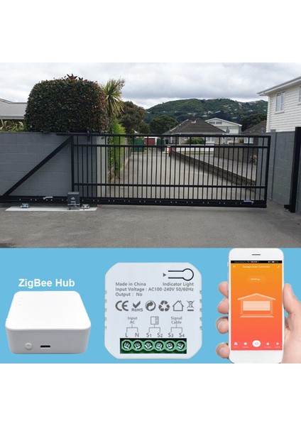 Tuya Akıllı Yaşam Zigbee Motorlu Salıncak Kapısı Sürgülü Kapı Denetleyicisi Alexa Google Home Için Kuru Kontak Ses Kontrolü (Yurt Dışından) fırsatları