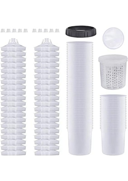 Araba Boya Tabancası Tek Kullanımlık Boya Karıştırma Kapları, Fiberglas Reçinelerde Kullanılan Hvlp Boya Püskürtme Tabancası 20OZ Kiti, Otomotiv Boyası (Yurt Dışından)