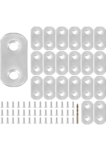 21 Adet 1.42X0.63 Inç Düz Destek, Paslanmaz Çelik Düz Braket, Ahşap Masa Sandalye Dolap Çekmece Dolap Için Metal Destek (Yurt Dışından)