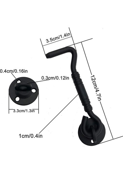 Ahır Kapı Kilidi, Montaj Vidaları ile 4 Inç Paslanmaz Çelik Kapı Kancası ve Göz Mandalı, Sürgülü Kapı Için Kapı Kilit Mandalı (Yurt Dışından) fiyatları