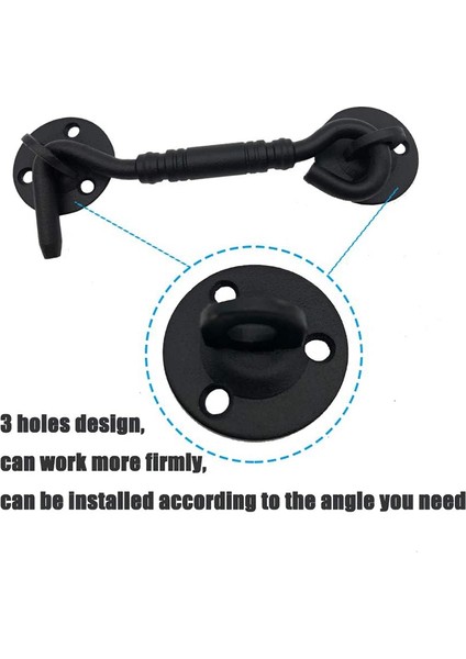 Ahır Kapı Kilidi, Montaj Vidaları ile 4 Inç Paslanmaz Çelik Kapı Kancası ve Göz Mandalı, Sürgülü Kapı Için Kapı Kilit Mandalı (Yurt Dışından) fırsatları