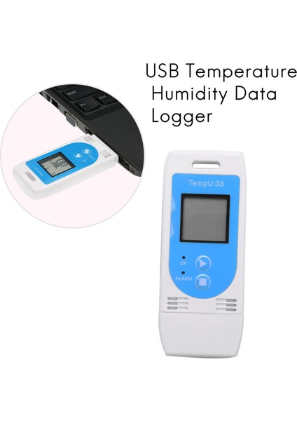 USB Sıcaklık Nem Veri Kaydedici Yeniden Kullanılabilir Rh Temp Veri Kaydedici Kaydedici 12.000 Kayıt Kapasiteli Nem Kayıt Ölçer (Yurt Dışından)