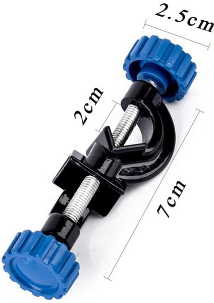 2x Laboratuvar Kelepçesi 3 Prong Parmak Ayarı Çenesi Bilimsel Uzatma ile Ayarlanabilir Siyah Laboratuvar Standı Klip (Yurt Dışından)