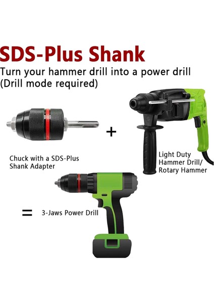 Anahtarsız Matkap Mandreni Hızlı Değişim El Matkabı Chuck 1/2-20UNF Montaj 1.5-13MM, Sds-Plus 1/2 Inç Anahtar Adaptörü ile (Yurt Dışından)