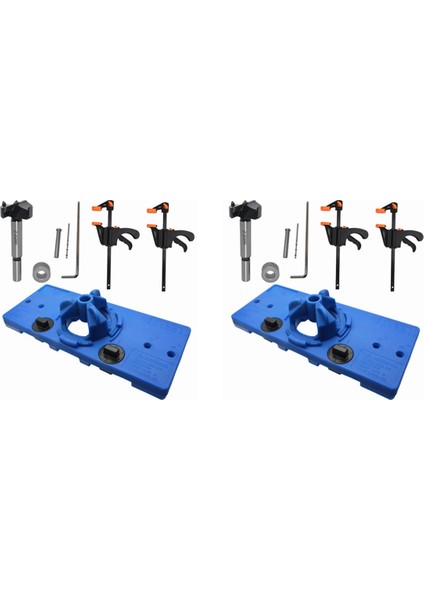 2 Adet 35MM Gizli Menteşe Sondaj Menteşe Delik Testere Jig Delme Kılavuzu Bulucu Delik Açıcı Dolapları Ağaç Işleme Aleti Seti (Yurt Dışından)