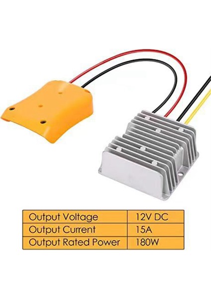Dewalt 20V Li-Ion, 180W Otomatik Buck Boost Dönüştürücü Regülatörü Için Adım Aşağı Dönüştürücü 20V - 12V Adaptör (Yurt Dışından) modelleri
