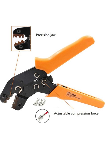 SN-48B Sıkma Pensesi Emek Tasarrufu Sağlayan Cırcır Sıkma Pensesi Yüksek Hassasiyetli Çene Hattı El Aleti (Yurt Dışından) fırsatları