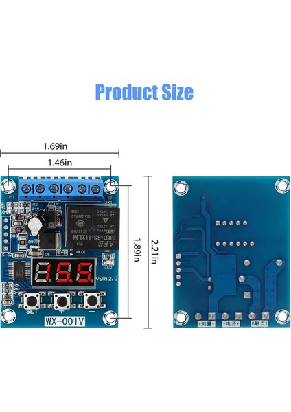 1 Adet Alçak Gerilim Kesme, Gerilim Monitör Modülü Dc 12V Alçak Gerilim Kesme Şarj Deşarj Koruma Levhası (Yurt Dışından)