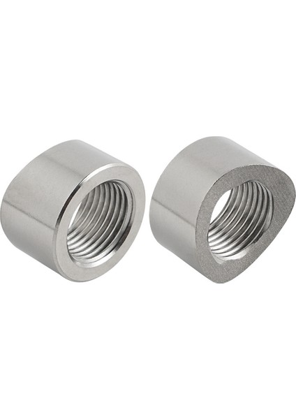 2 Adet Oksijen Sensörü Bung Fiş Somunu Kademeli Montaj Kapağı Kiti Fiş Somunu Fiş Geniş Bant Somun Montaj Kaynak Tapaları M18X1.5 (Yurt Dışından)